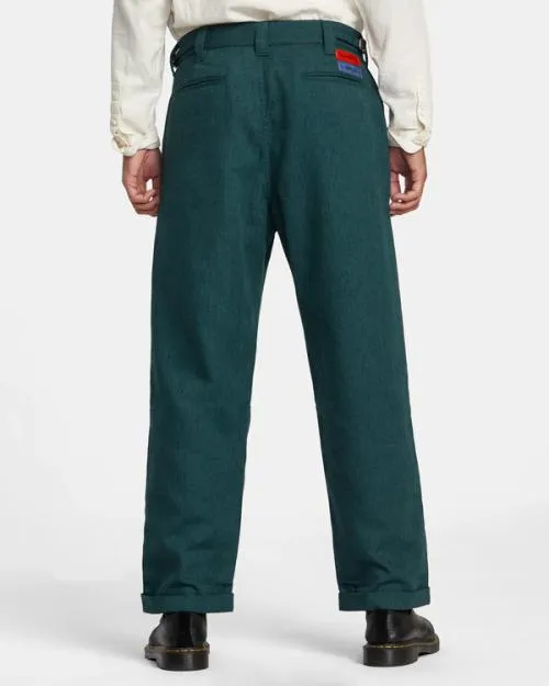 Rvca Spun Spirit Studio Chinos Deep Forest WomenMen Pants