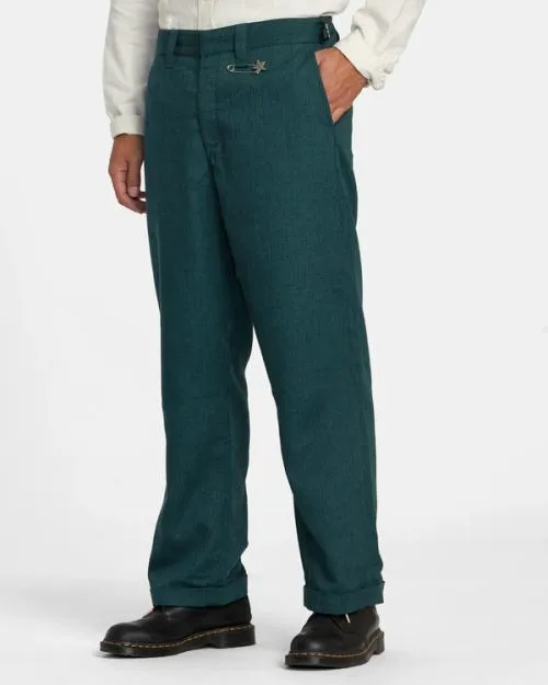 Rvca Spun Spirit Studio Chinos Deep Forest WomenMen Pants