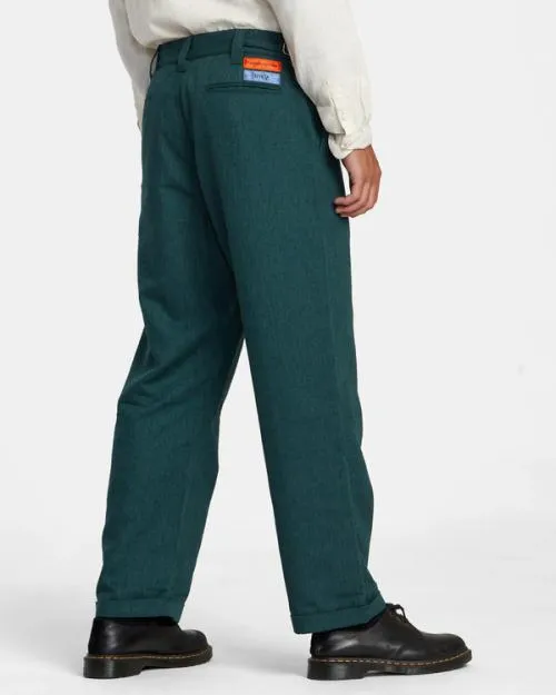 Rvca Spun Spirit Studio Chinos Deep Forest WomenMen Pants