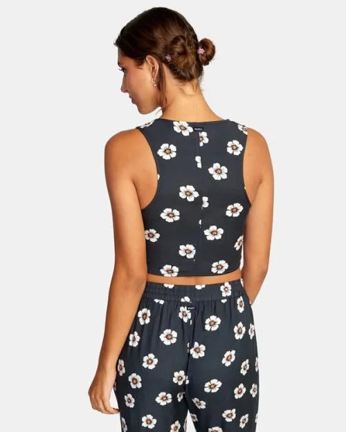 Rvca Summer Love Vest Pirate Black Women Tops