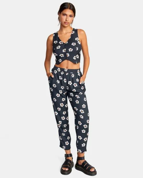 Rvca Summer Love Vest Pirate Black Women Tops