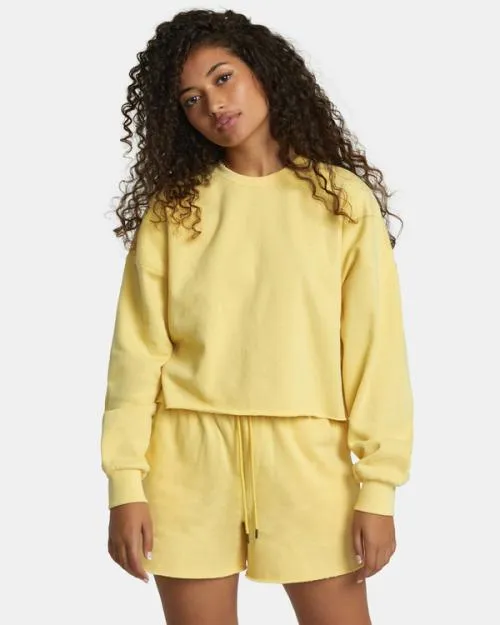 Rvca Sunday Test Drive Peached Sweatshirt Golden Women Tops