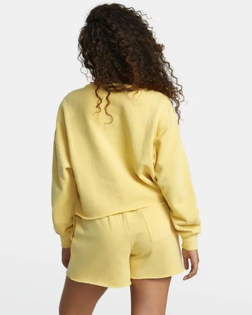 Rvca Sunday Test Drive Peached Sweatshirt Golden Women Tops