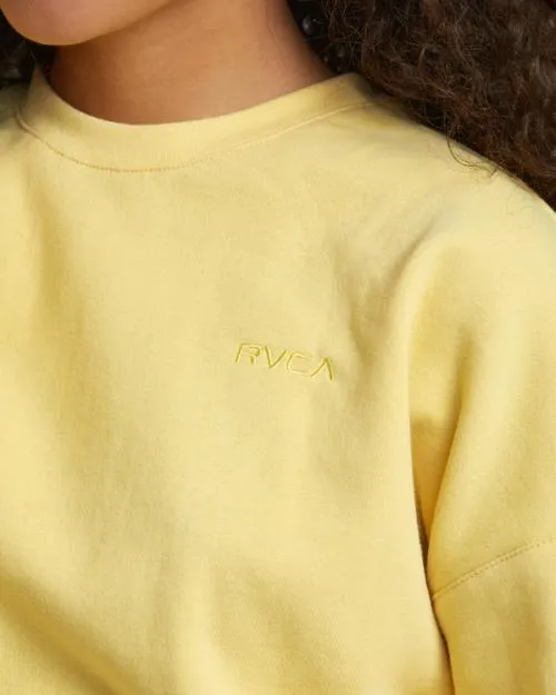 Rvca Sunday Test Drive Peached Sweatshirt Golden Women Tops