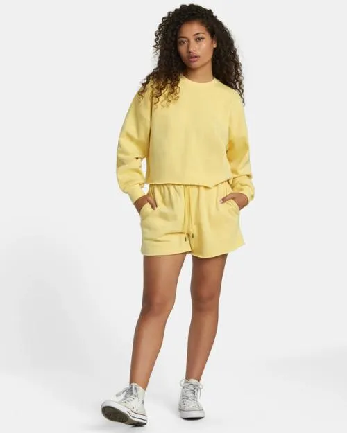 Rvca Sunday Test Drive Peached Sweatshirt Golden Women Tops