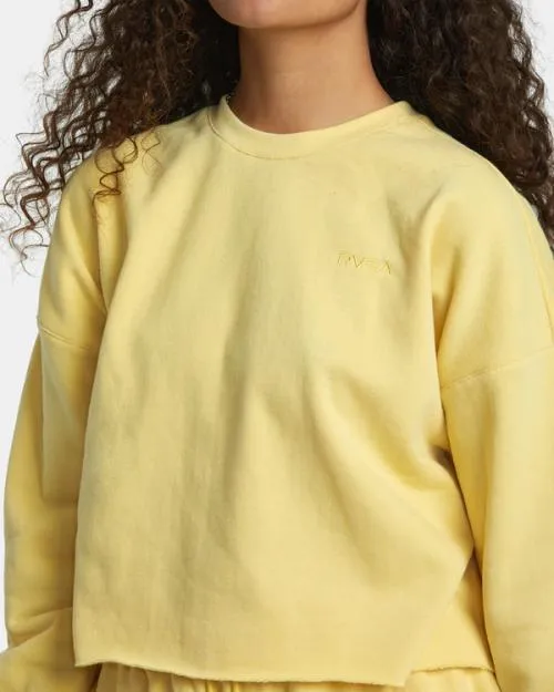 Rvca Sunday Test Drive Peached Sweatshirt Golden Women Tops