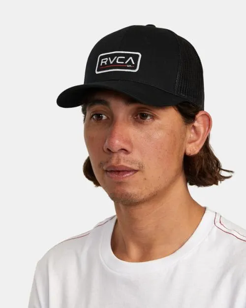 Rvca Ticket Trucker III Hat Black Black Men Hats and Beanies
