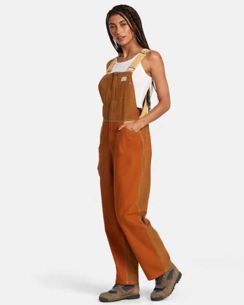 Rvca Trader Overall Overalls Multi Women Pants
