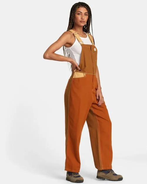 Rvca Trader Overall Overalls Multi Women Pants