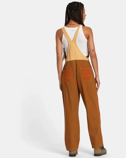 Rvca Trader Overall Overalls Multi Women Pants