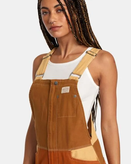 Rvca Trader Overall Overalls Multi Women Pants