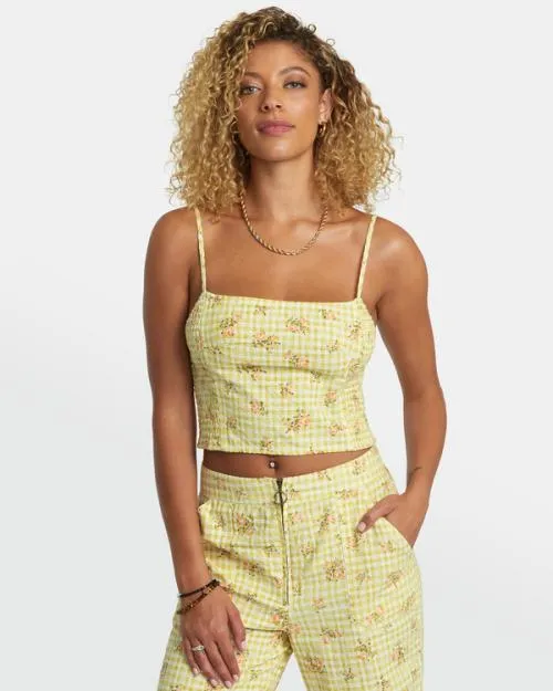 Rvca United Tank Top Golden Women Tops