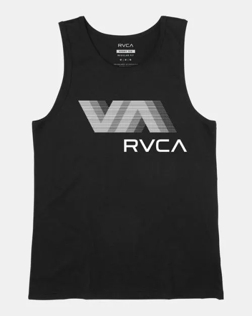 Rvca VA Blur Tank Top Black SportMen Tees and Tanks