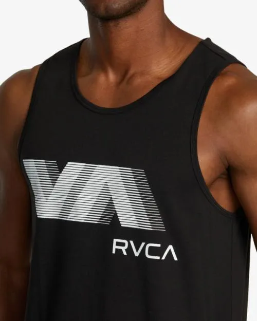 Rvca VA Blur Tank Top Black SportMen Tees and Tanks