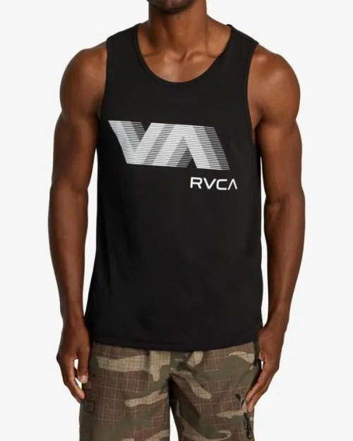 Rvca VA Blur Tank Top Black SportMen Tees and Tanks
