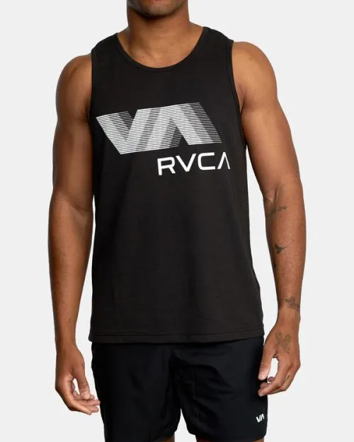 Rvca VA Blur Tank Top Black SportMen Tees and Tanks