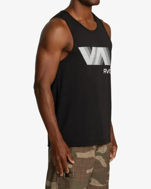 Rvca VA Blur Tank Top Black SportMen Tees and Tanks