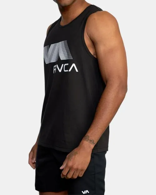 Rvca VA Blur Tank Top Black SportMen Tees and Tanks