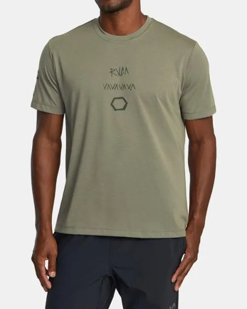 Rvca VA Scrap Elements TShirt Army SportMen Short Sleeves