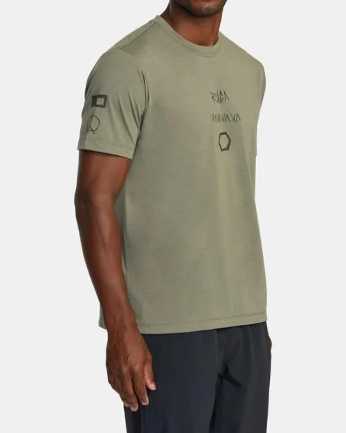 Rvca VA Scrap Elements TShirt Army SportMen Short Sleeves