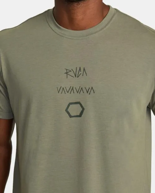 Rvca VA Scrap Elements TShirt Army SportMen Short Sleeves