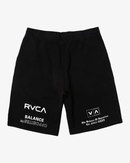 Rvca VA Sport 19034 Sports Sweat Shorts Blackwhite Men Athletic Shorts