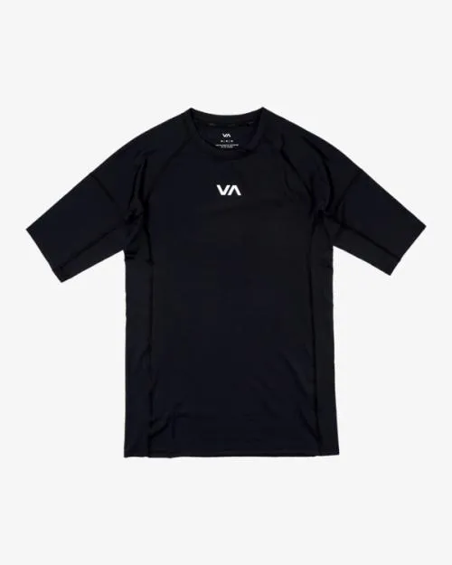 Rvca VA Sport Short Sleeve Rashguard Black SportSurf Compression Clothing