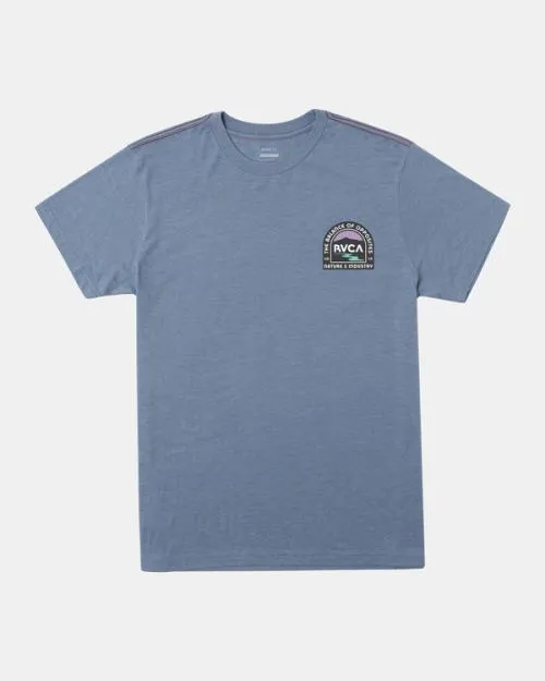 Rvca Vistas TShirt Industrial Blue Men Short Sleeves