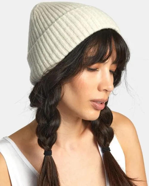 Rvca Warm Eyes Beanie Latte Women Hats