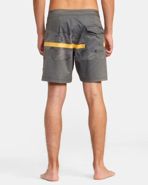 Rvca Westport Hawaii Print Boardshorts 17034 Black Camo Men Boardshorts