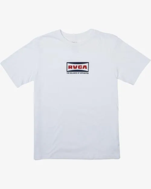 Rvca Wide Angle Short Sleeve TShirt White Men Tees and Tanks