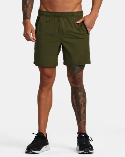 Rvca YOGGER IV ATHLETIC SHORTS 17034 Olive Men Athletic Shorts