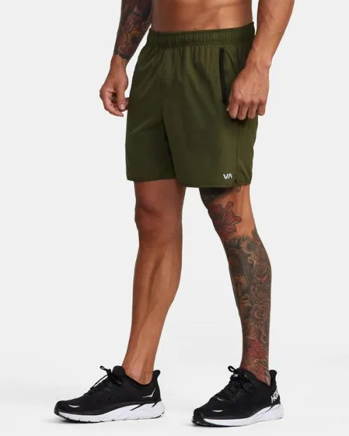 Rvca YOGGER IV ATHLETIC SHORTS 17034 Olive Men Athletic Shorts