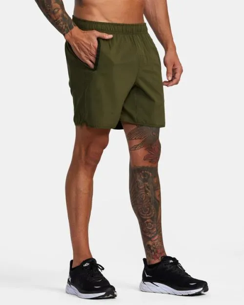 Rvca YOGGER IV ATHLETIC SHORTS 17034 Olive Men Athletic Shorts