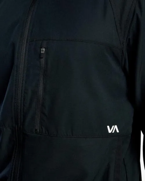 Rvca Yogger ZipUp Hooded Jacket II Black SportMen Jackets