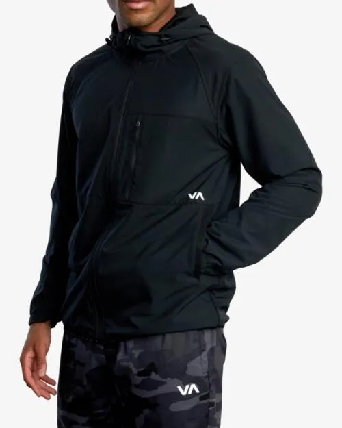 Rvca Yogger ZipUp Hooded Jacket II Black SportMen Jackets