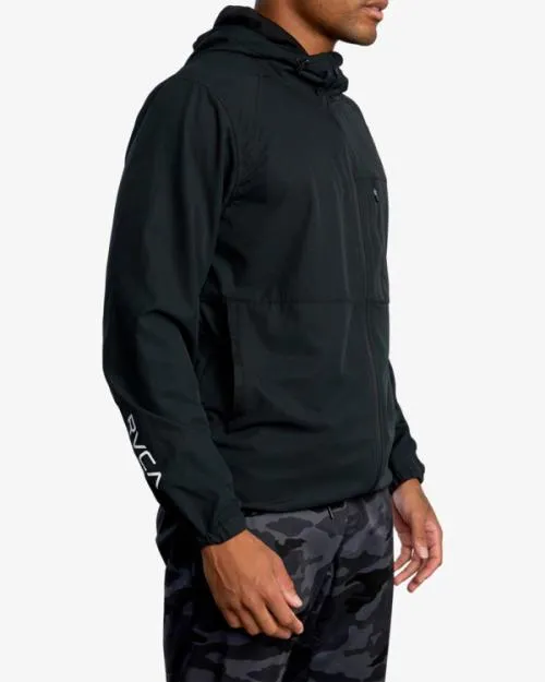 Rvca Yogger ZipUp Hooded Jacket II Black SportMen Jackets