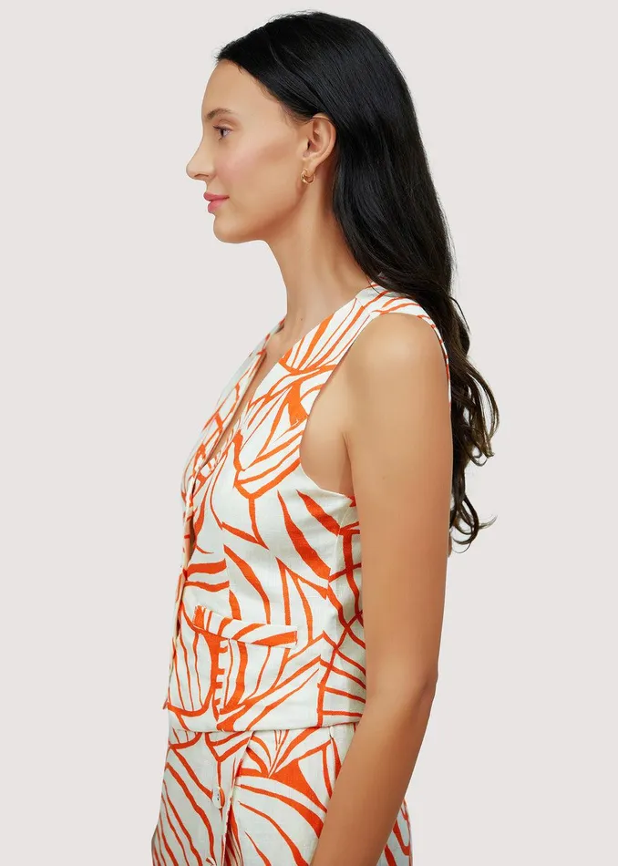 Salt To The Sea Vest Top Redcream Women Lost Wander Tops