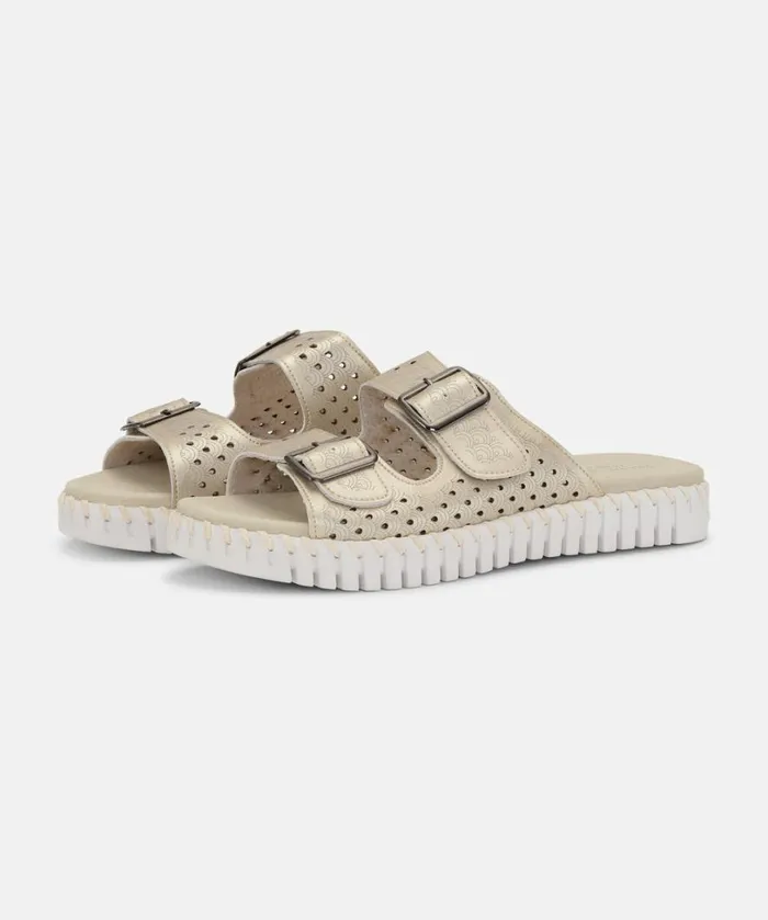 Sandals 8211 Platin Shoes Ilse Jacobsen Tulip Flats