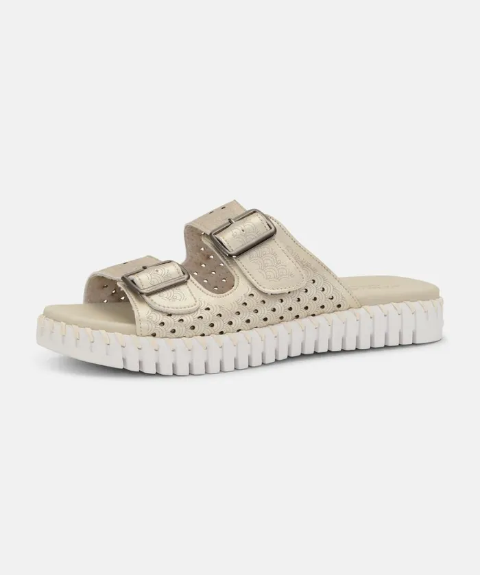 Sandals 8211 Platin Shoes Ilse Jacobsen Tulip Flats