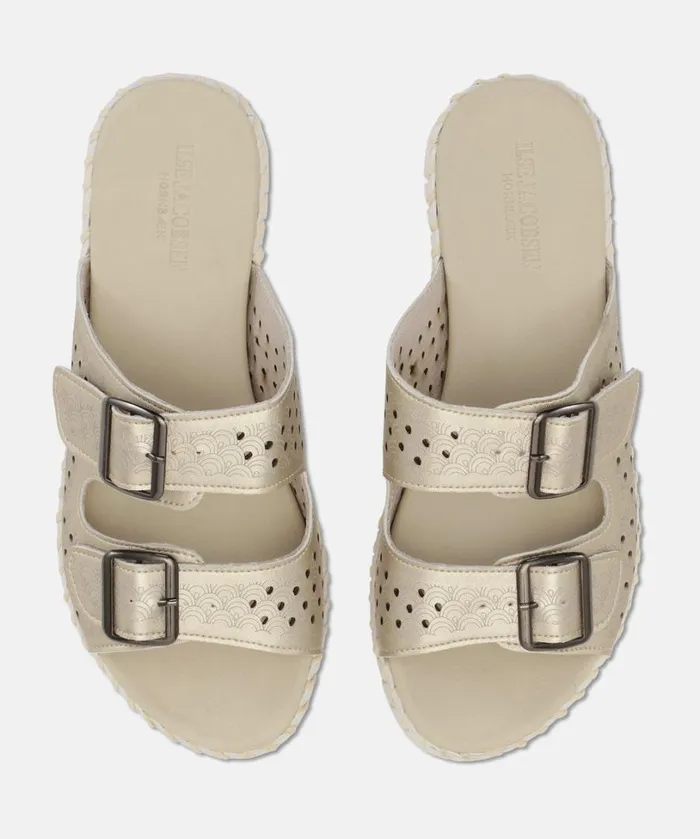 Sandals 8211 Platin Shoes Ilse Jacobsen Tulip Flats