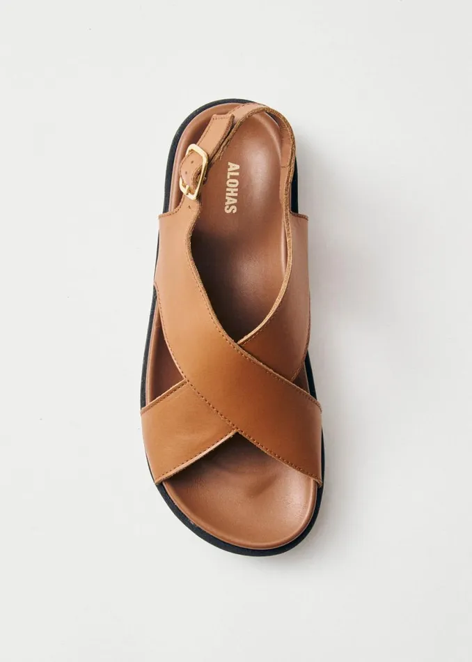 Sandals Women ALOHAS Nico Tan Leather Sandals