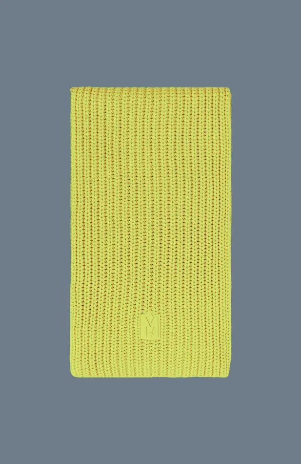 Scarves Men Mackage NELL Rectangular Merino Wool Scarf Neon
