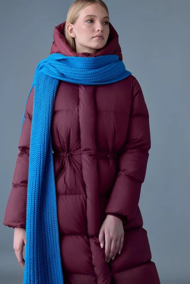 Scarves Men Mackage NELL Rectangular Merino Wool Scarf Neon