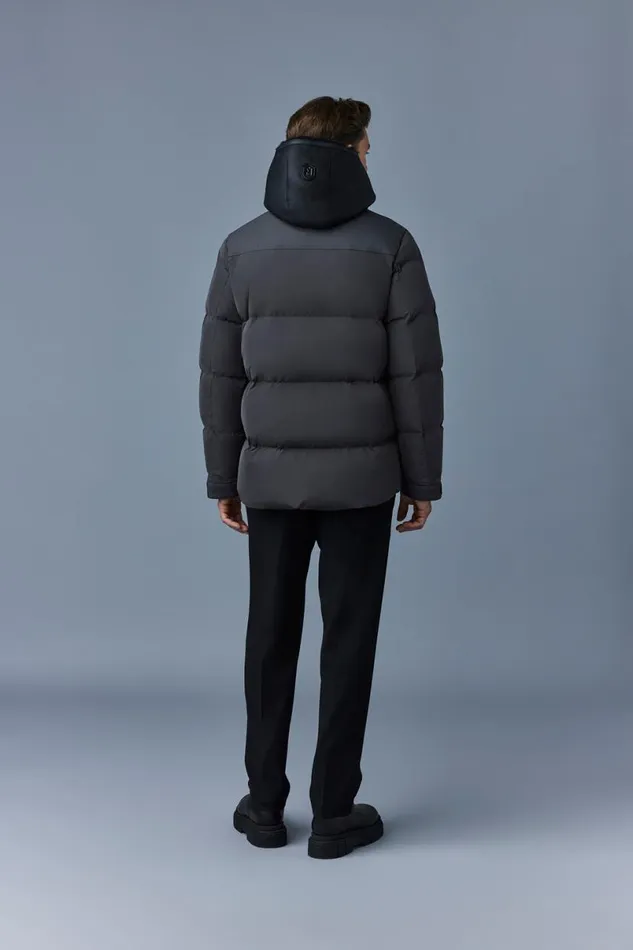 Shearling Jackets Men Mackage RILEY Classic Down Jacket With Removable Shearling Bib Black Shearling Jackets Men Mackage RILEY Classic Down Jacket With Removable Shearling Bib Black