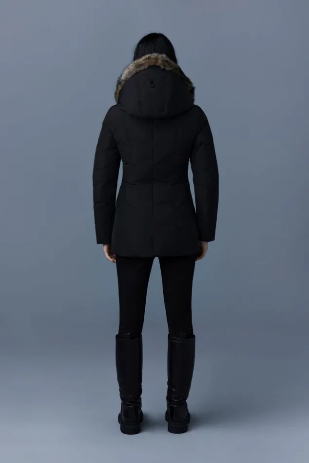 Shearling Jackets Women Mackage ADALI Down Coat With Sheepskin Signature Mackage Collar Black Shearling Jackets Women Mackage ADALI Down Coat With Sheepskin Signature Mackage Collar Black