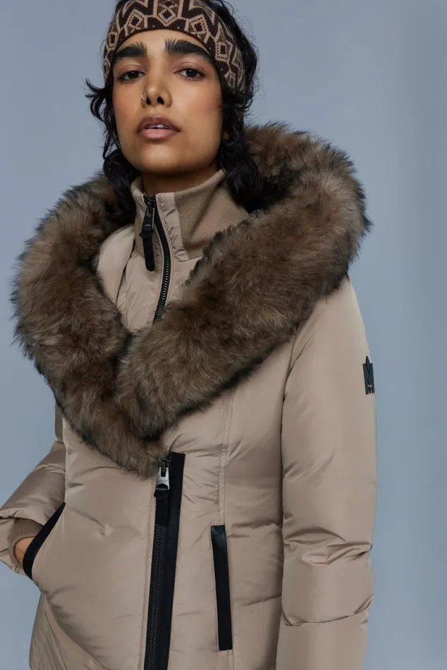 Shearling Jackets Women Mackage ADALI Down Coat With Sheepskin Signature Mackage Collar Black Shearling Jackets Women Mackage ADALI Down Coat With Sheepskin Signature Mackage Collar Black