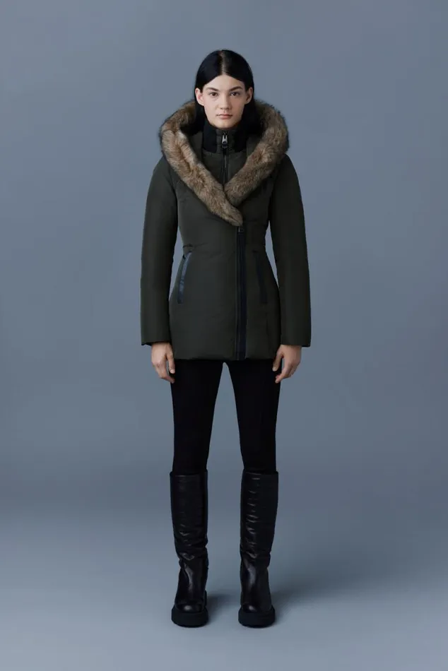 Shearling Jackets Women Mackage ADALI Down Coat With Sheepskin Signature Mackage Collar Black Shearling Jackets Women Mackage ADALI Down Coat With Sheepskin Signature Mackage Collar Black