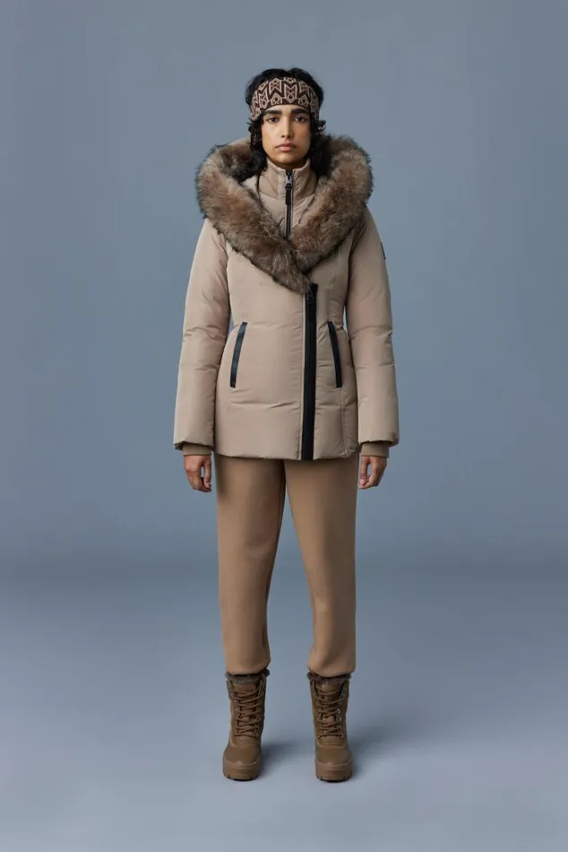 Shearling Jackets Women Mackage ADALI Down Coat With Sheepskin Signature Mackage Collar Black Shearling Jackets Women Mackage ADALI Down Coat With Sheepskin Signature Mackage Collar Black