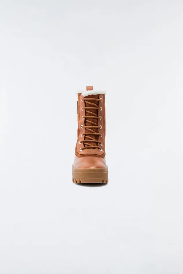 Shearling Lined Boots Men Mackage HERO Lamb Suede Winter Boot For Men Camel